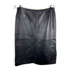 Signe Incognito black lamb Nappa leather pencil skirt from Germany size 38 / 8